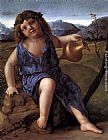 Gentile Bellini Paintings - Young Bacchus by Giovanni Bellini
